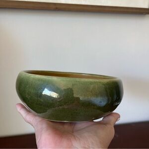 1986 Vintage Pisgah Forest Green Planter Bowl - No Chips - Gorgeous